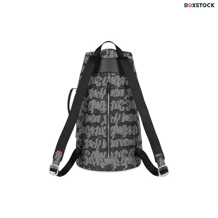 Supreme Fat Tip Jacquard Denim Backpack 'Black' Spring/Summer 2022
