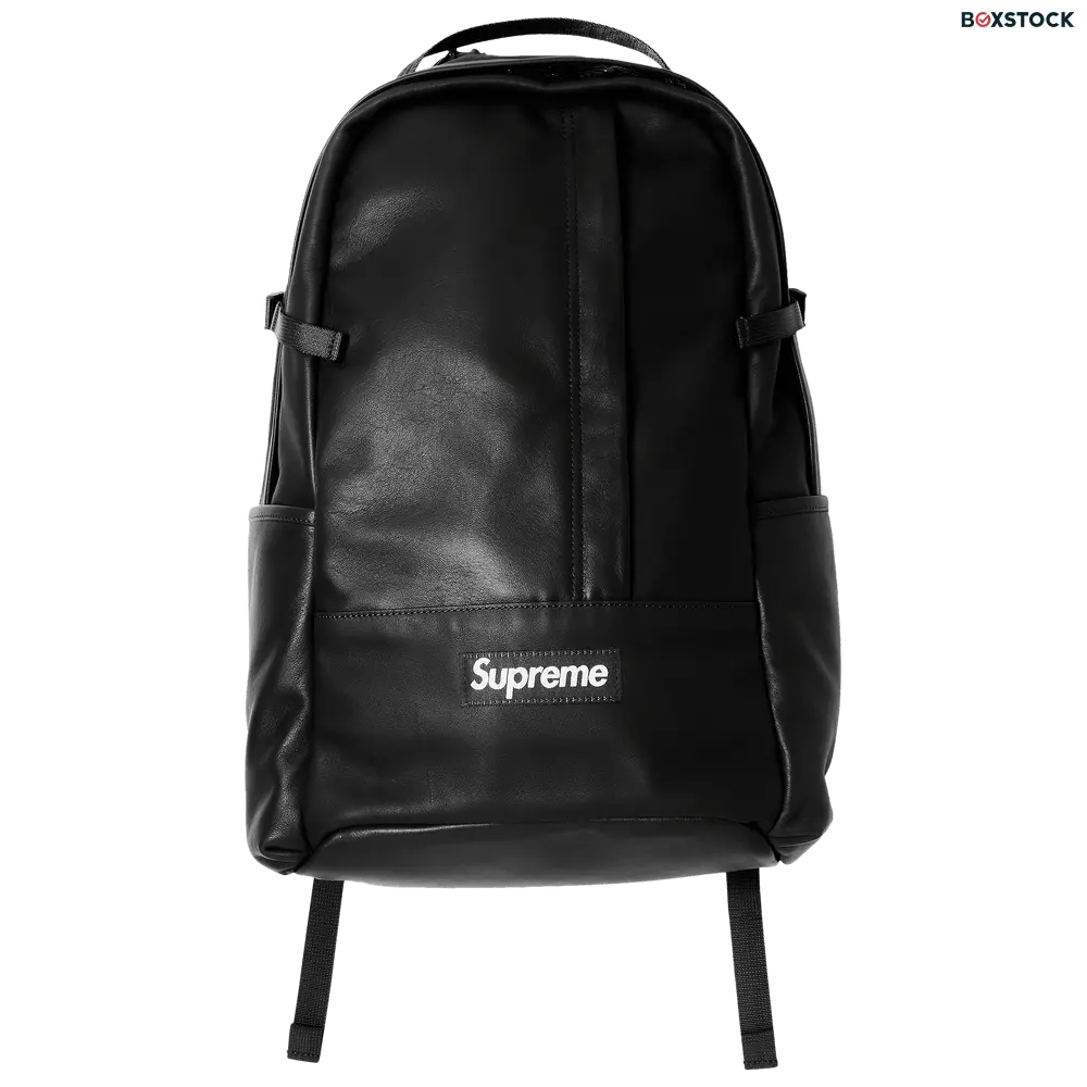 Supreme Leather Backpack 'Black' Fall/Winter 2024
