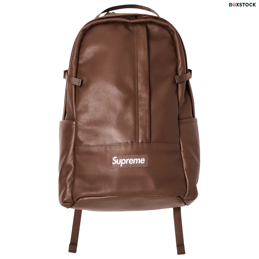 Supreme Leather Backpack 'Brown' Fall/Winter 2024