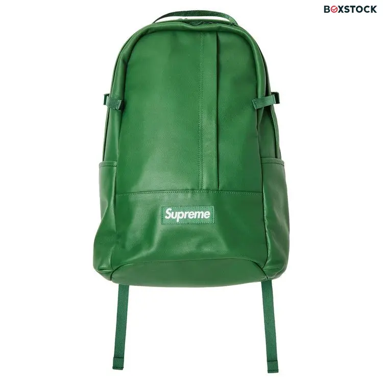 Supreme Leather Backpack 'Green' Fall/Winter 2024