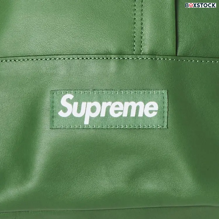 Supreme Leather Backpack 'Green' Fall/Winter 2024