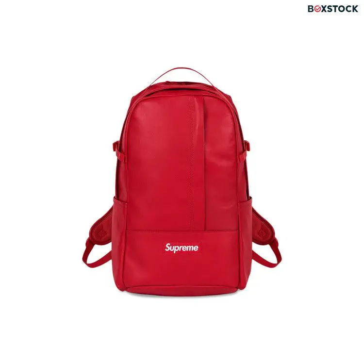 Supreme Leather Backpack 'Red' Fall/Winter 2023