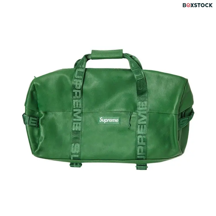 Supreme Leather Duffle Bag 'Green' Fall/Winter 2024