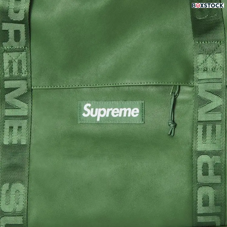 Supreme Leather Duffle Bag 'Green' Fall/Winter 2024