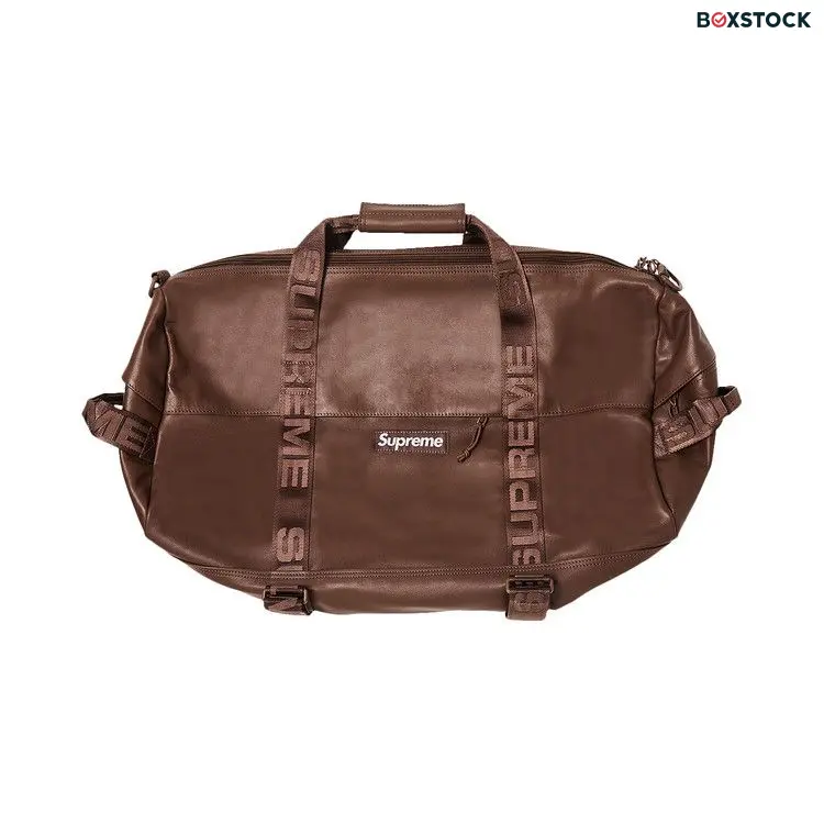 Supreme Leather Duffle Bag 'Brown' Fall/Winter 2024