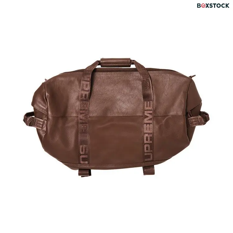Supreme Leather Duffle Bag 'Brown' Fall/Winter 2024