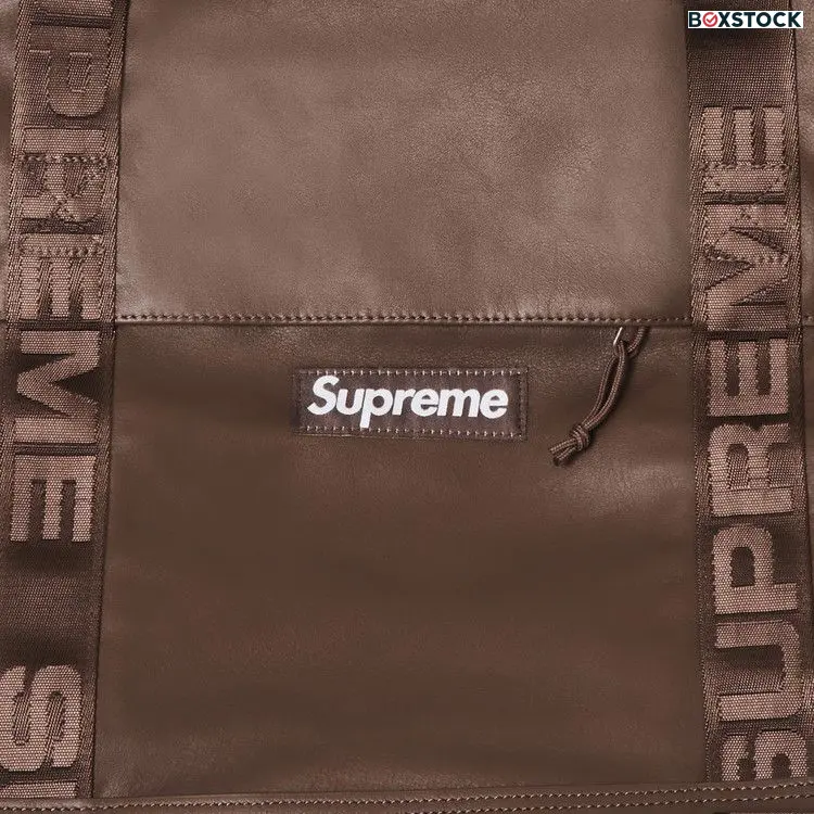 Supreme Leather Duffle Bag 'Brown' Fall/Winter 2024