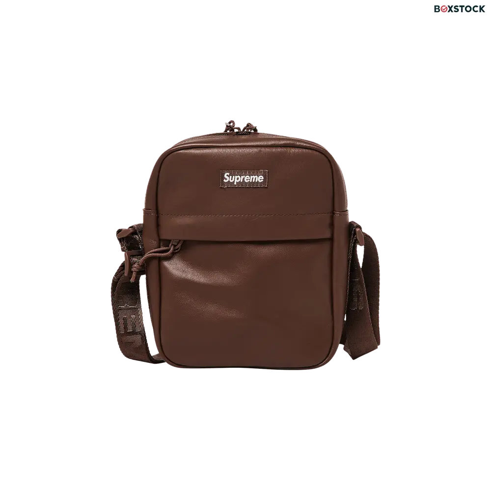 Supreme Leather Shoulder Bag 'Brown' Fall/Winter 2024