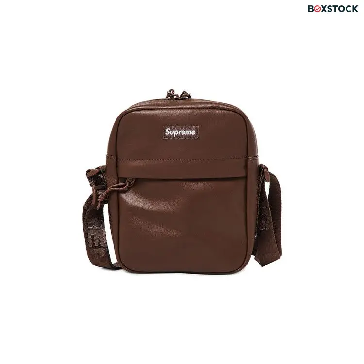 Supreme Leather Shoulder Bag 'Brown' Fall/Winter 2024