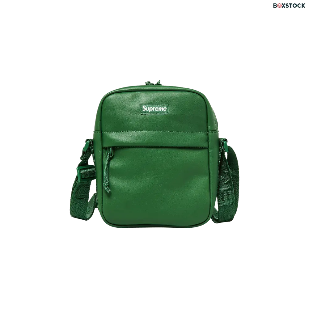 Supreme Leather Shoulder Bag 'Green' Fall/Winter 2024