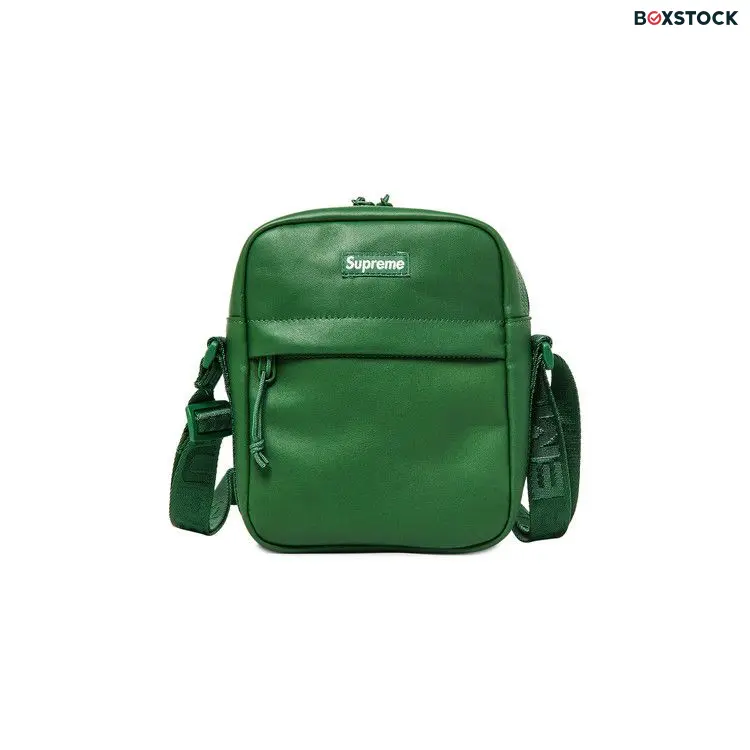 Supreme Leather Shoulder Bag 'Green' Fall/Winter 2024