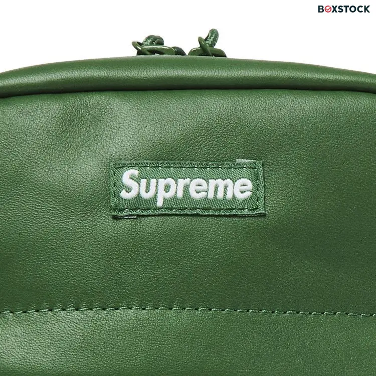 Supreme Leather Shoulder Bag 'Green' Fall/Winter 2024