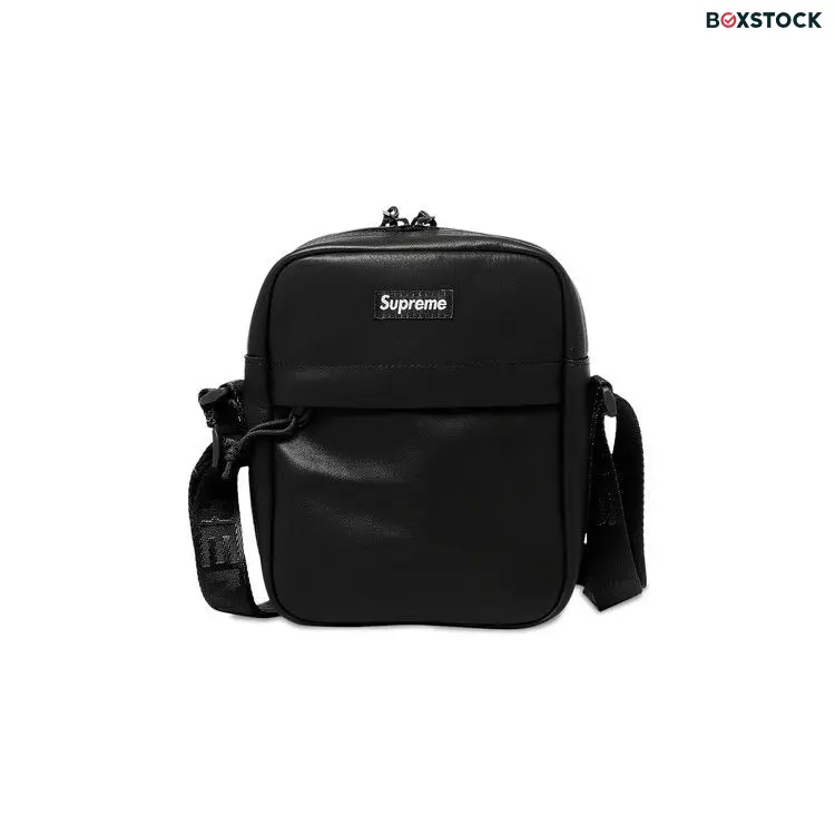 Supreme Leather Shoulder Bag 'Black' Fall/Winter 2024