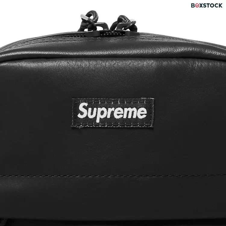 Supreme Leather Shoulder Bag 'Black' Fall/Winter 2024
