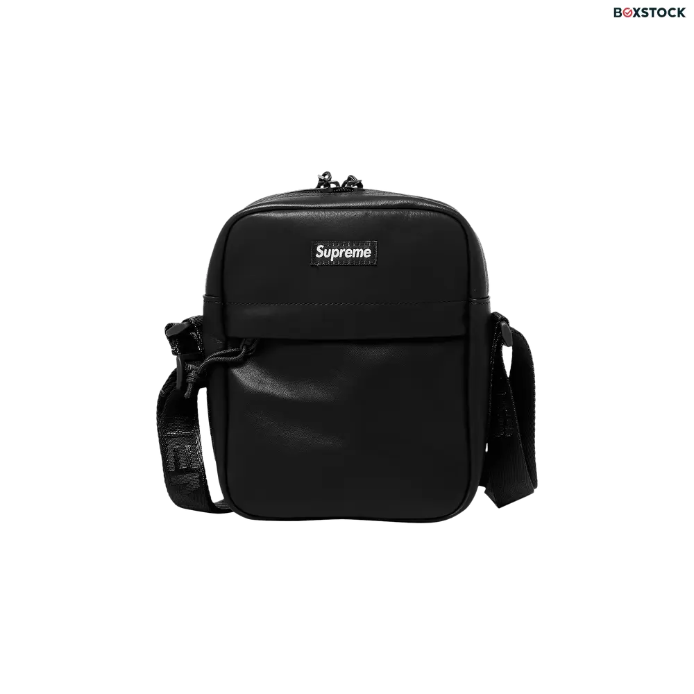 Supreme Leather Shoulder Bag 'Black' Fall/Winter 2024