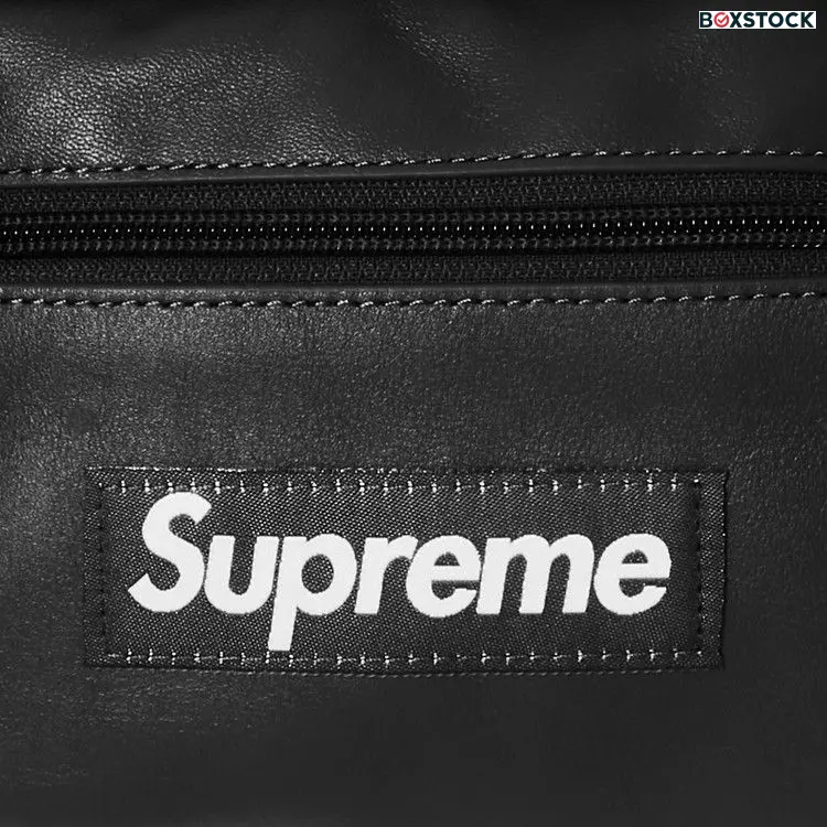 Supreme Leather Waist Bag 'Black' Fall/Winter 2024