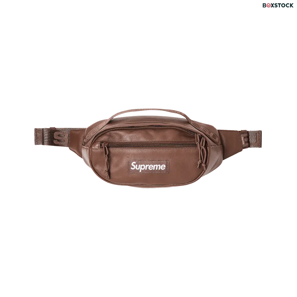 Supreme Leather Waist Bag 'Brown' Fall/Winter 2024