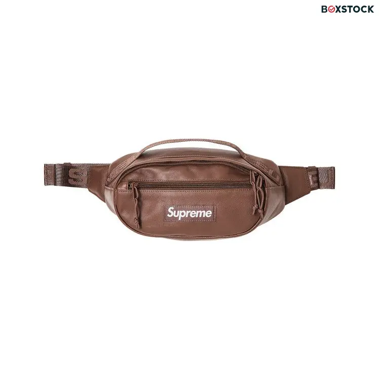 Supreme Leather Waist Bag 'Brown' Fall/Winter 2024