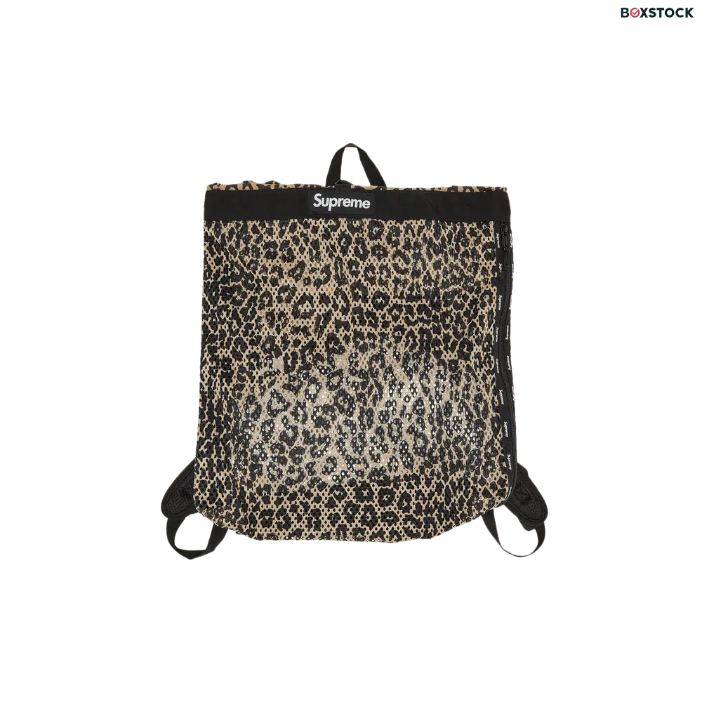 Supreme Mesh Backpack 'Leopard' Tan Spring/Summer 2023