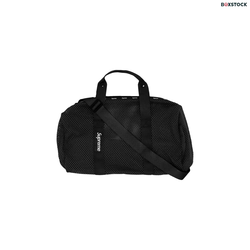 Supreme Mesh Duffle Bag 'Black' Spring/Summer 2023