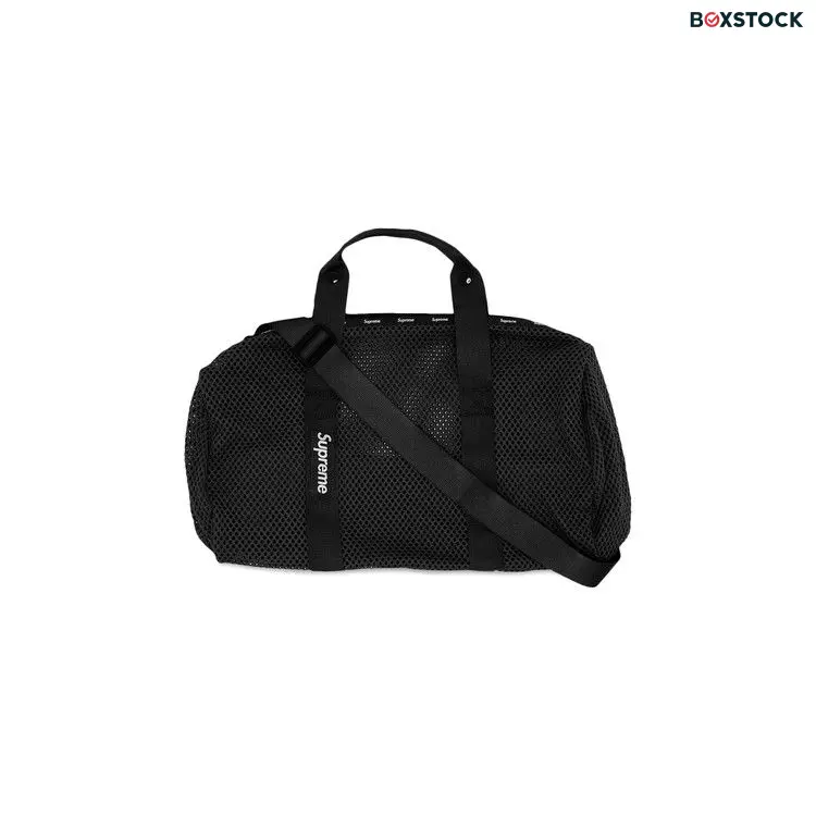 Supreme Mesh Duffle Bag 'Black' Spring/Summer 2023