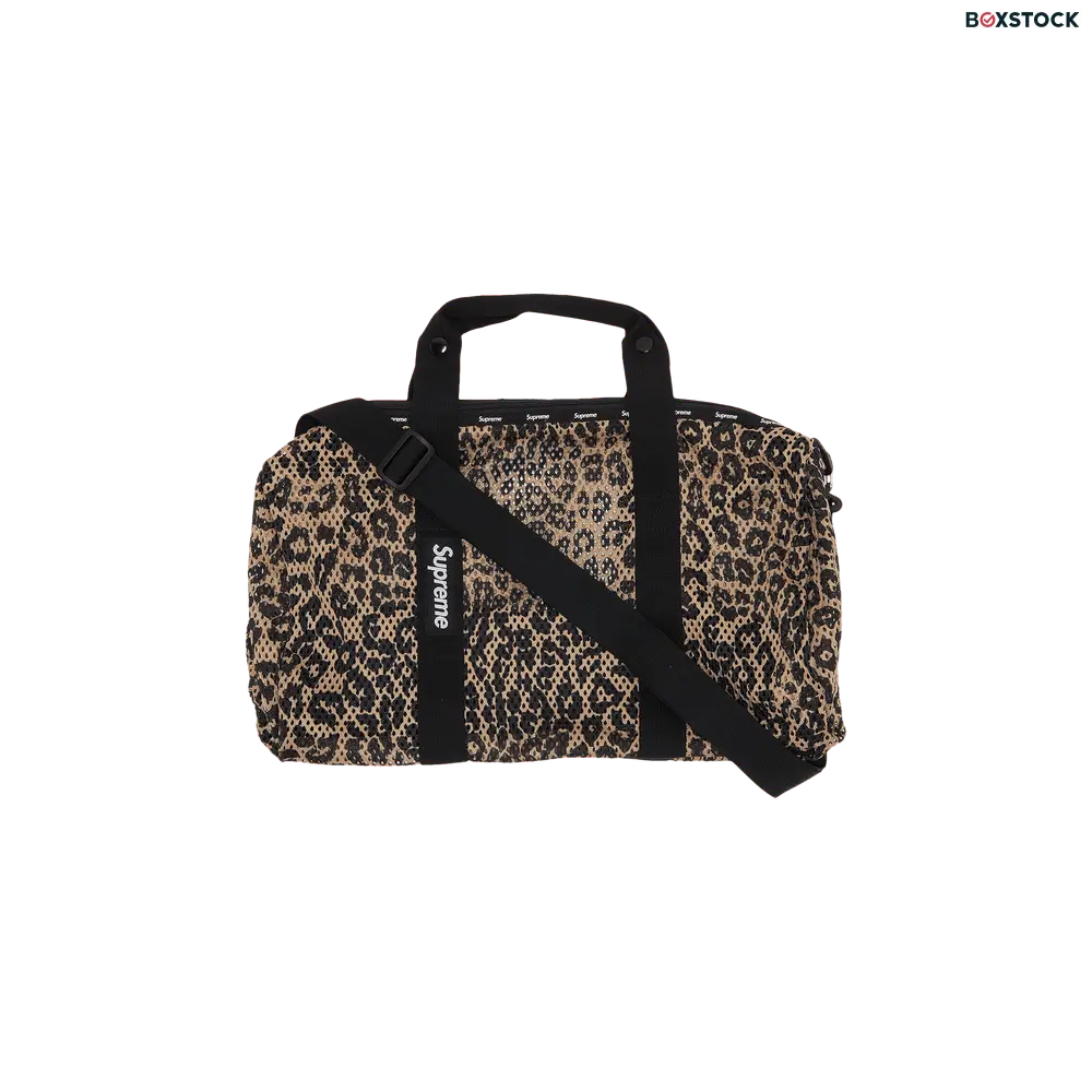Supreme Mesh Duffle Bag 'Leopard' Tan Spring/Summer 2023