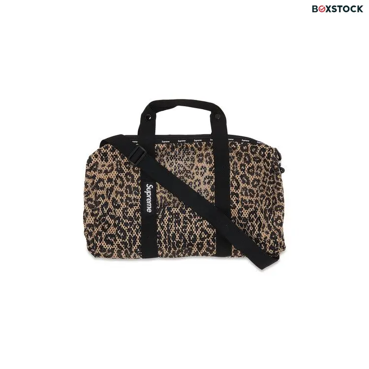 Supreme Mesh Duffle Bag 'Leopard' Tan Spring/Summer 2023