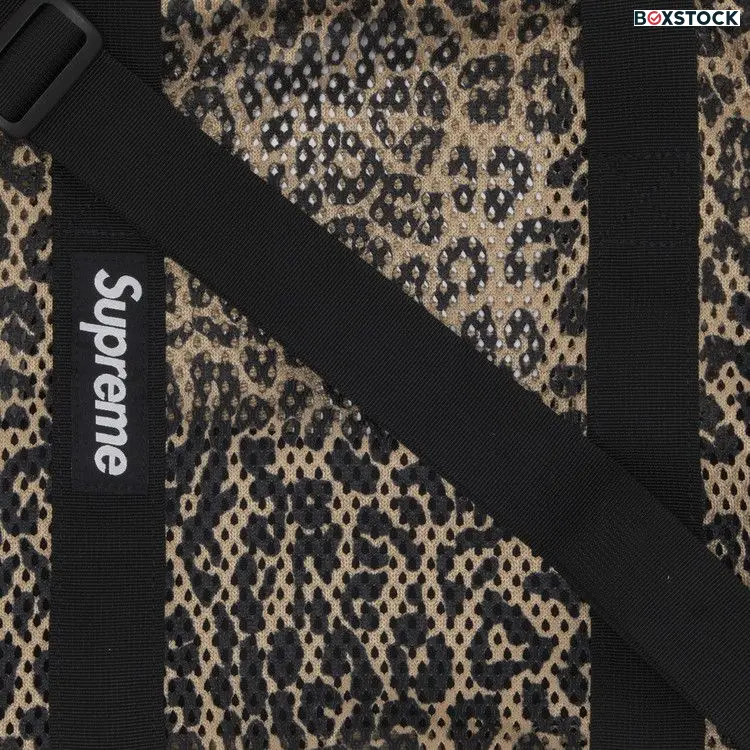 Supreme Mesh Duffle Bag 'Leopard' Tan Spring/Summer 2023