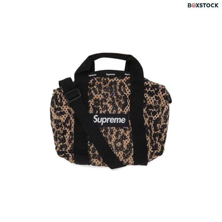 Supreme Mesh Mini Duffle Bag 'Leopard' Tan Spring/Summer 2023