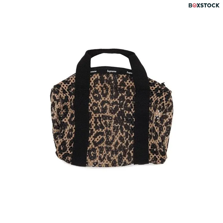 Supreme Mesh Mini Duffle Bag 'Leopard' Tan Spring/Summer 2023