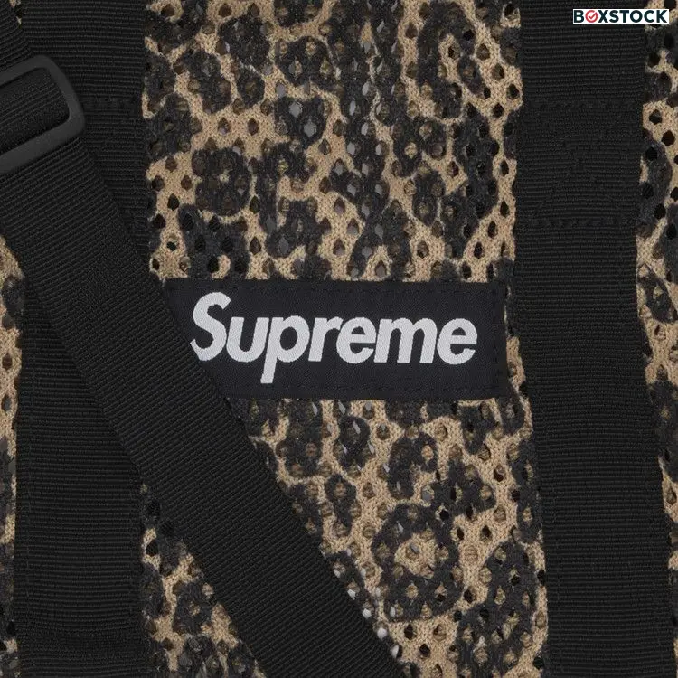 Supreme Mesh Mini Duffle Bag 'Leopard' Tan Spring/Summer 2023