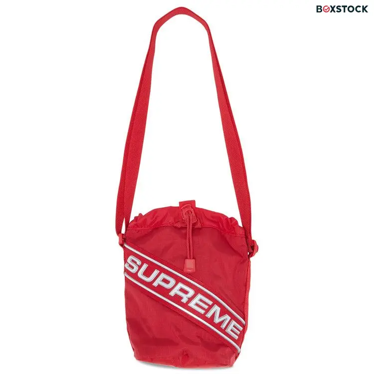 Supreme Small Cinch Pouch 'Red' Fall/Winter 2023
