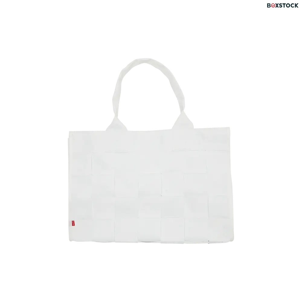 Supreme Woven Large Tote Bag 'White' Spring/Summer 2023