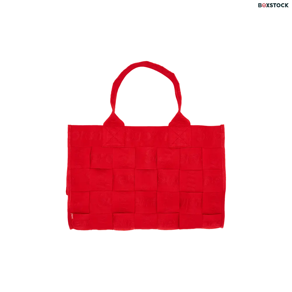 Supreme Woven Large Tote Bag 'Red' Spring/Summer 2023