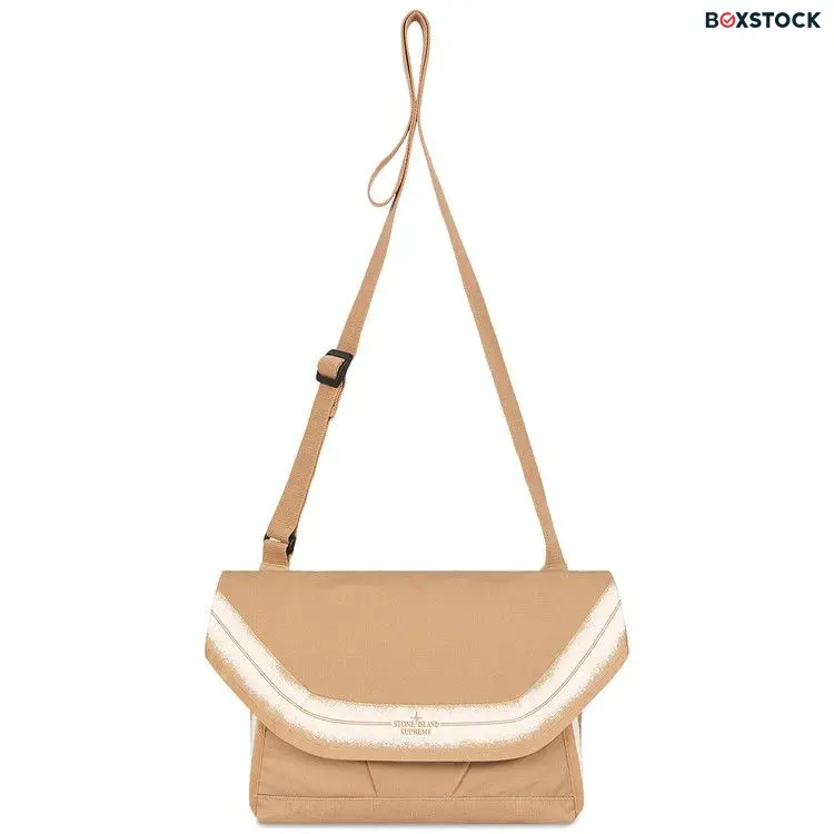 Supreme x Stone Island Stripe Messenger Bag 'Tan' Spring/Summer 2022