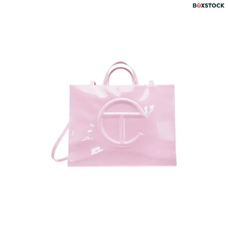 Telfar Large Shopping Bag 'Bubblegum Patent' Pink