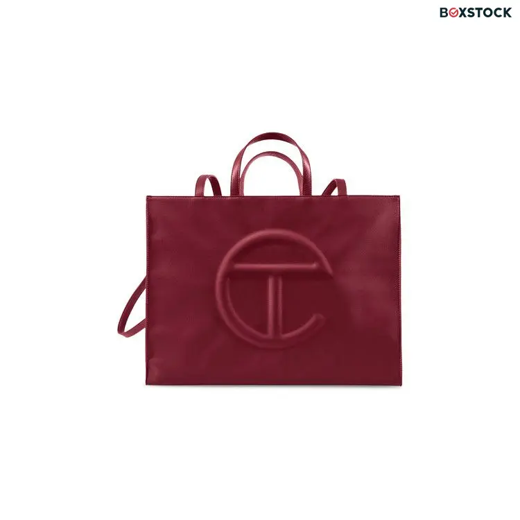 Telfar Large Shopping Bag 'Oxblood' Red