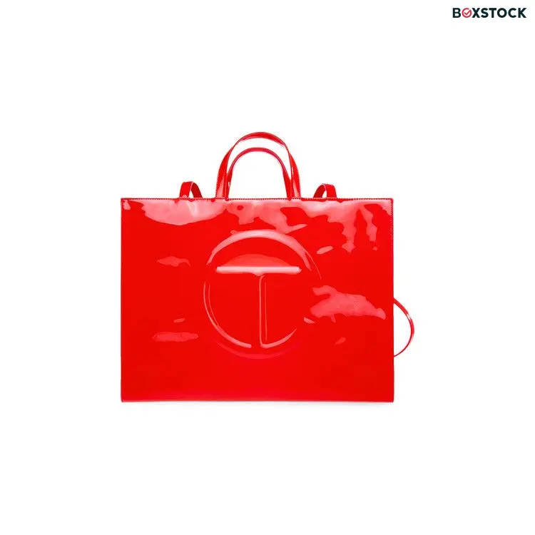 Telfar Large Shopping Bag 'Red Patent'