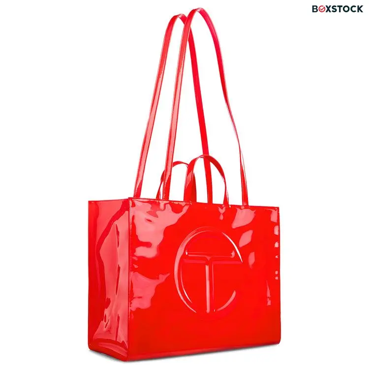 Telfar Large Shopping Bag 'Red Patent'