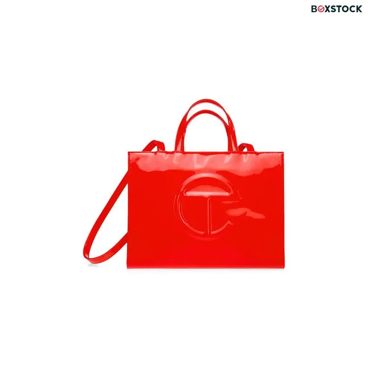 Telfar Medium Shopping Bag 'Red Patent'