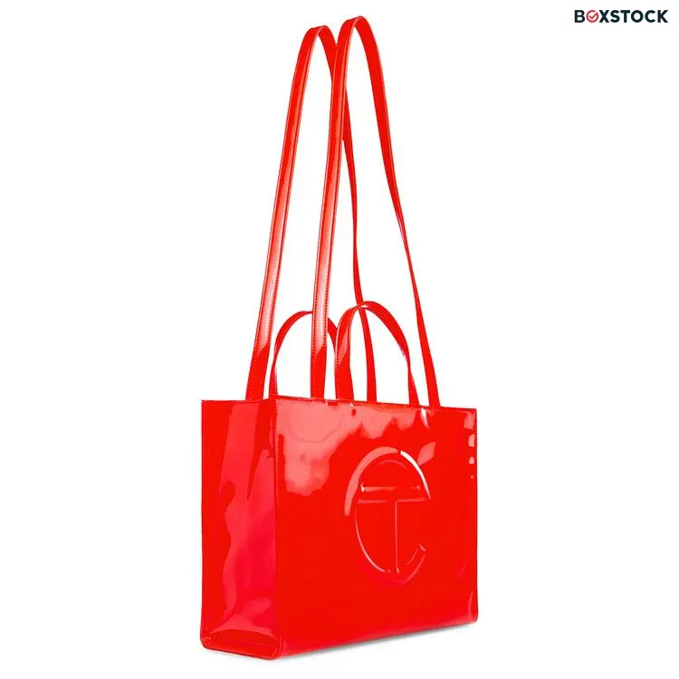 Telfar Medium Shopping Bag 'Red Patent'
