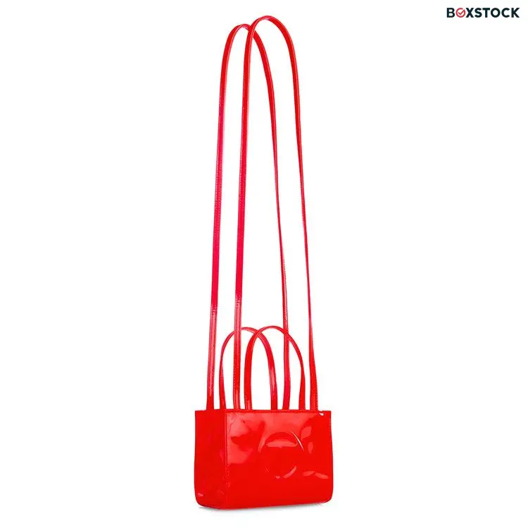 Telfar Small Shopping Bag 'Red Patent'