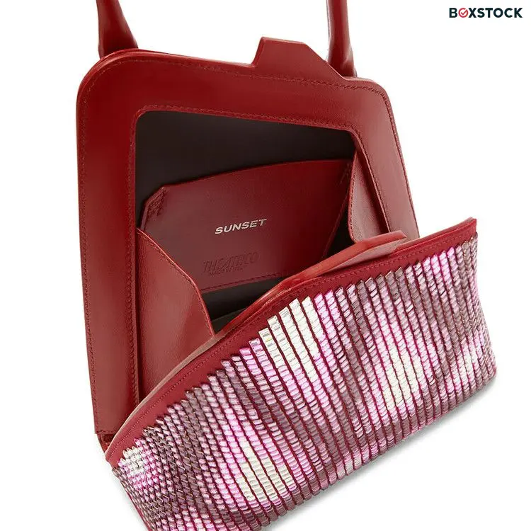 The Attico Sunset Top Handle Bag 'Red Degrade' Spring/Summer 2024