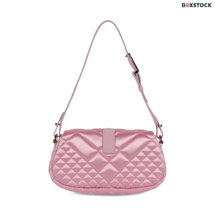 Versace Greca Goddess Quilted Satin Shoulder Bag 'Pale Pink'