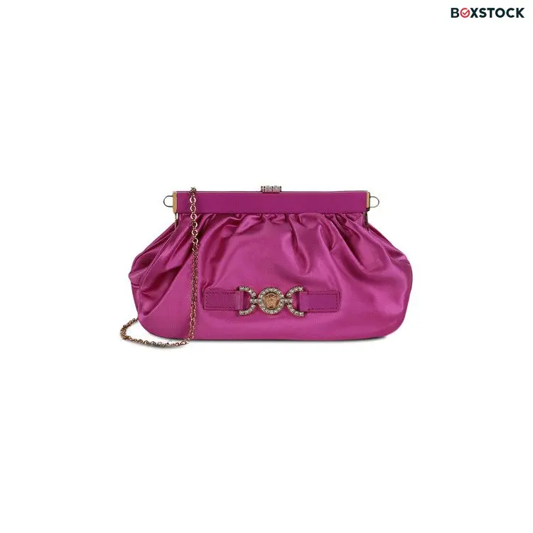 Versace Satin Crystal Medusa '95 Clutch 'Bright Pink'