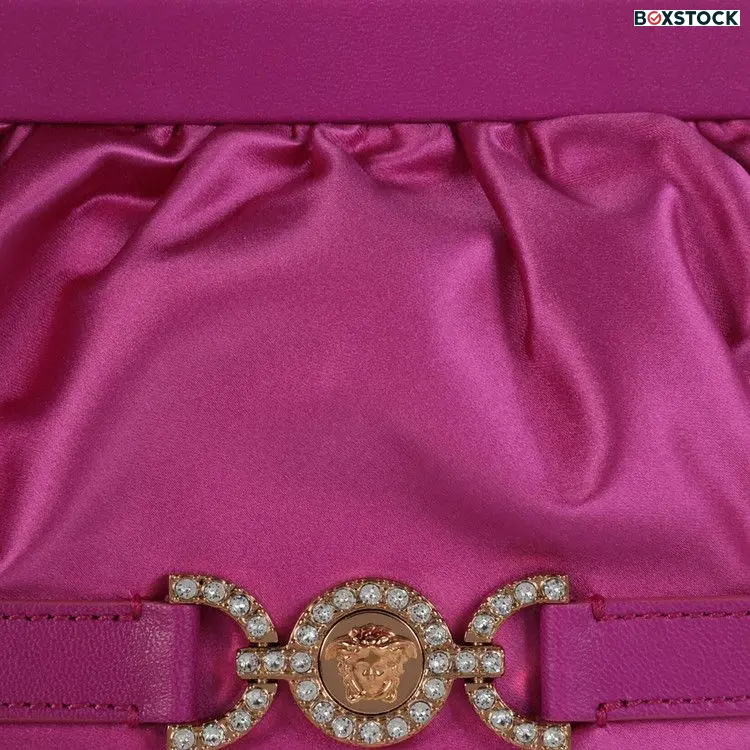 Versace Satin Crystal Medusa '95 Clutch 'Bright Pink'