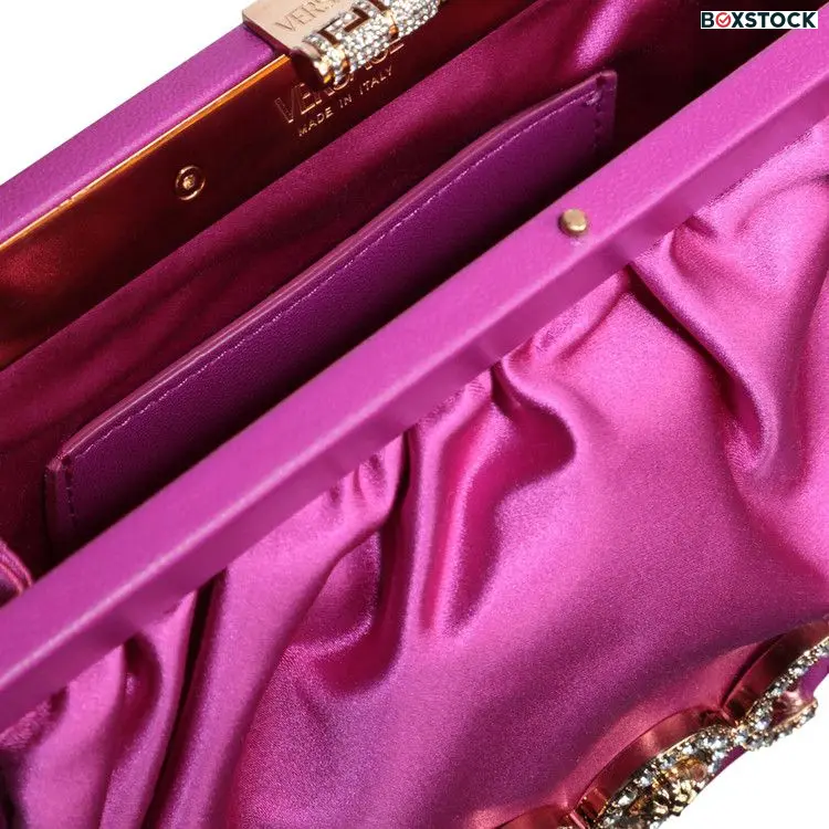 Versace Satin Crystal Medusa '95 Clutch 'Bright Pink'