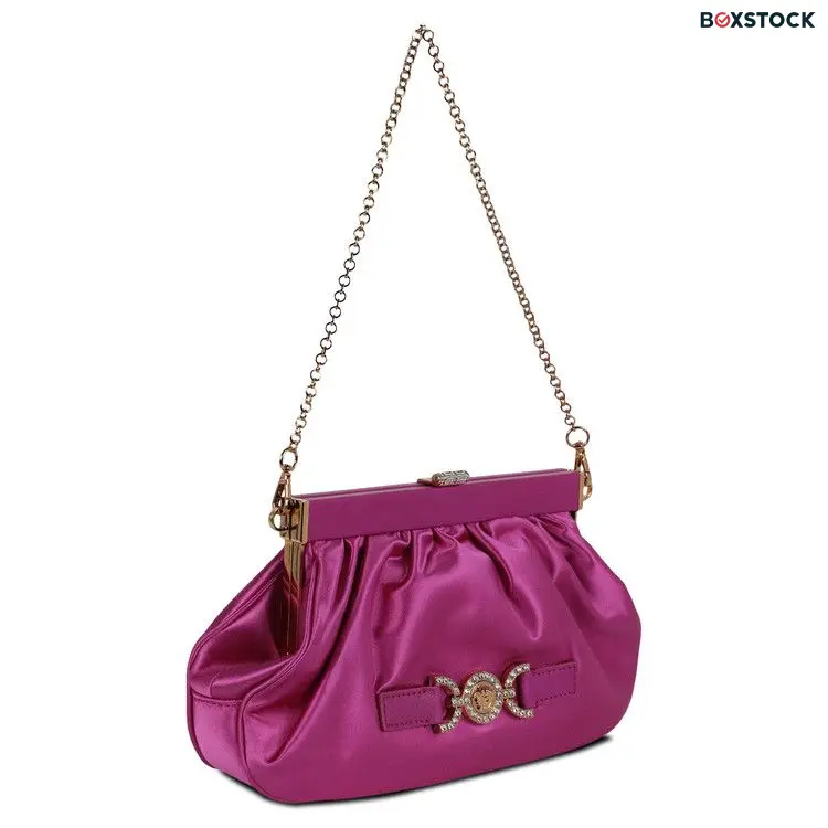 Versace Satin Crystal Medusa '95 Clutch 'Bright Pink'