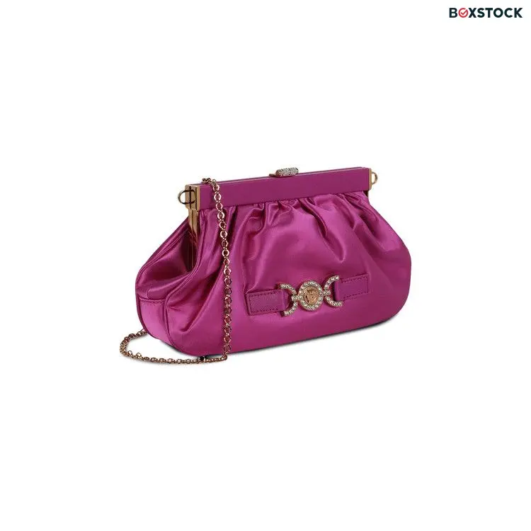 Versace Satin Crystal Medusa '95 Clutch 'Bright Pink'