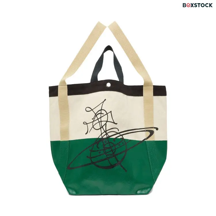 Vivienne Westwood Worker Runner Holdall Tote 'Beige/Green' Tan